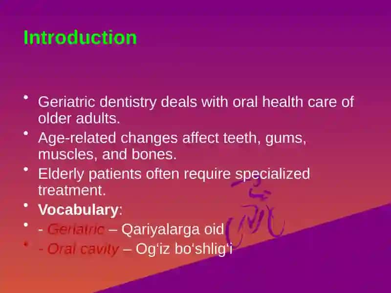 Geriatric Dentistry 3