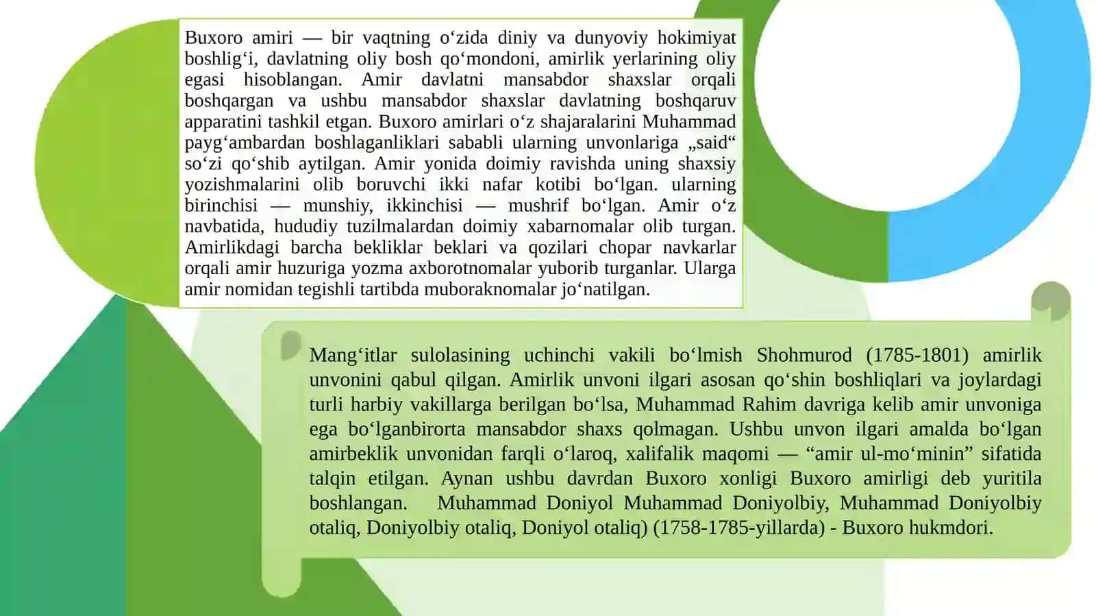 BUXORO AMIRLIGIDAGI MANSAB VA UNVONLAR 3