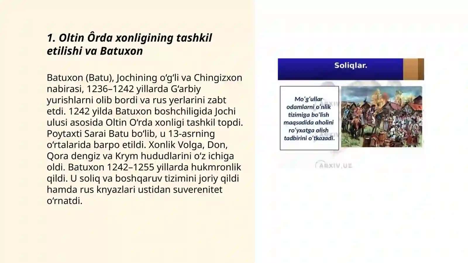 Oltin Ôrda xonligi 3