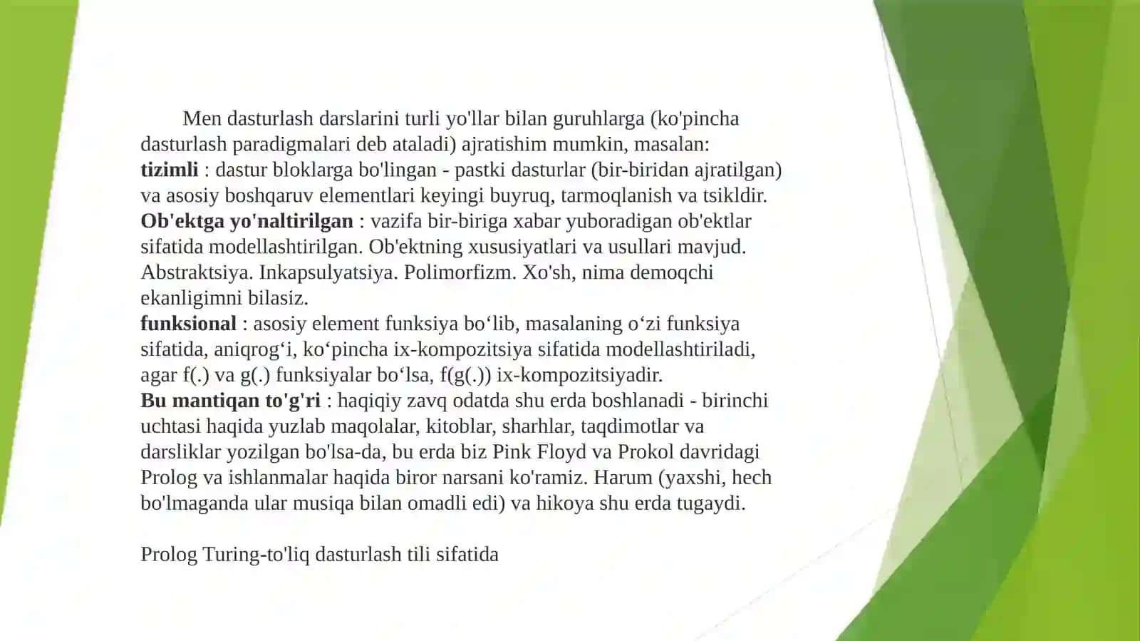 Mantiqiy programmalash turlari 3
