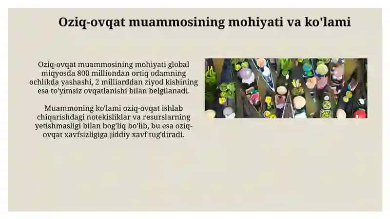 Oziq-ovqat muammosi 3