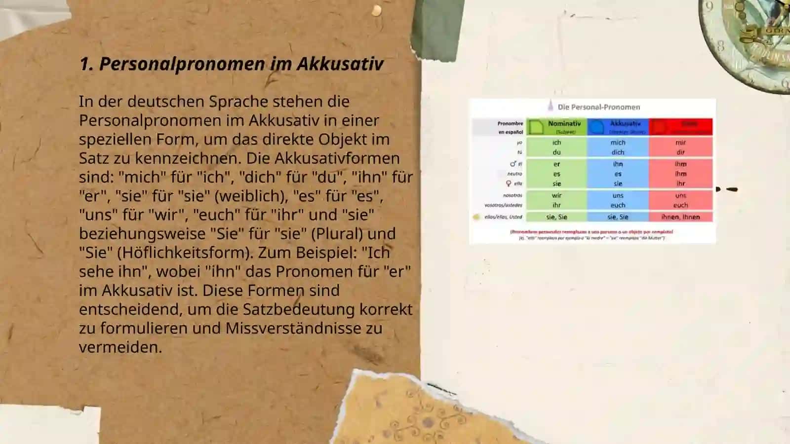 Personalpronomen Akkusativ und Dativ 3