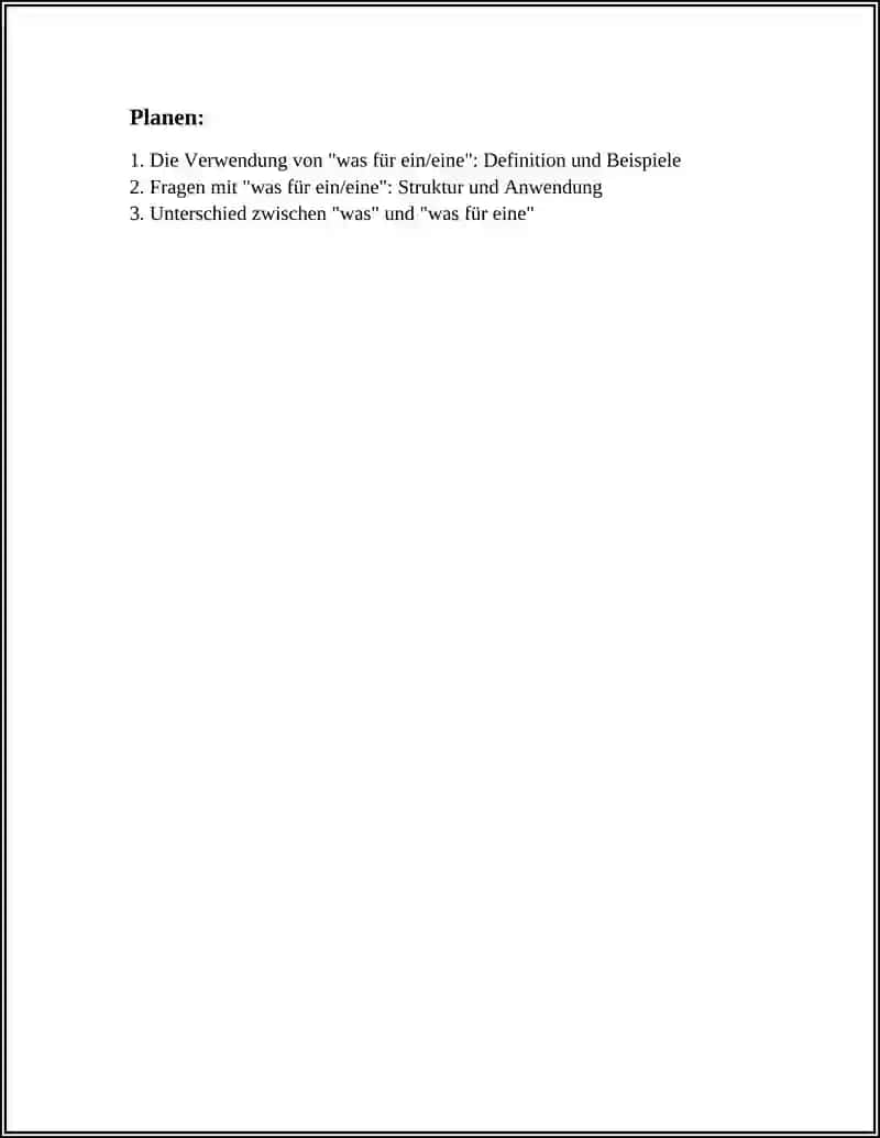 GRAMMATIK: INTERROGATIVARTIKEL WAS FÜR EINE...?. PRONOMEN MAN, JEMAND, NEIMAND,UND ALLES, ETWAS, NICHTS 3