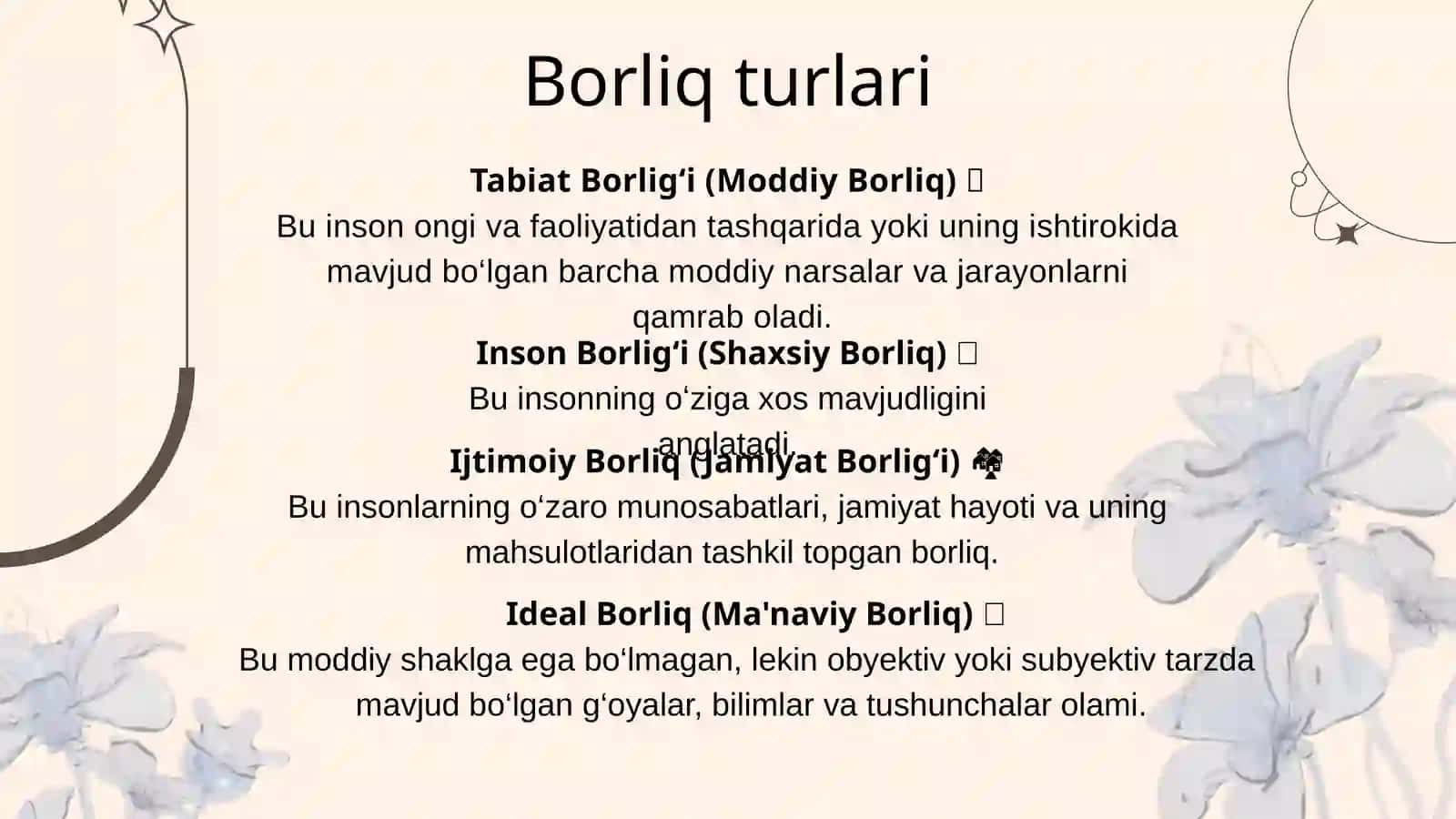 Borliq falsafasi 3