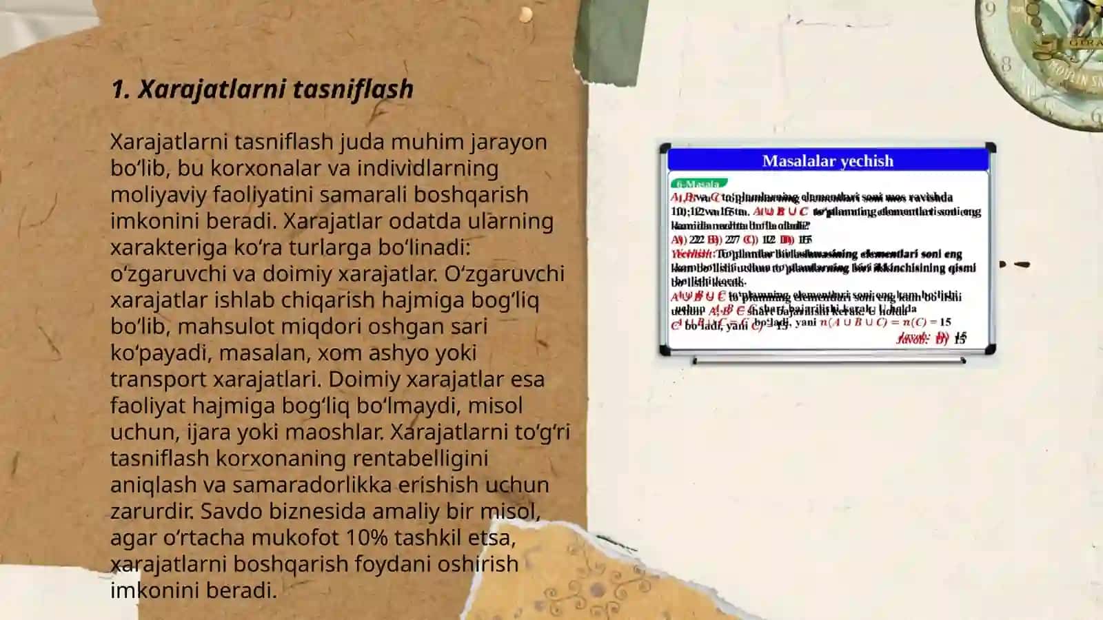 Xarajatlar hisobi va tannarx hisoblash usullari 3