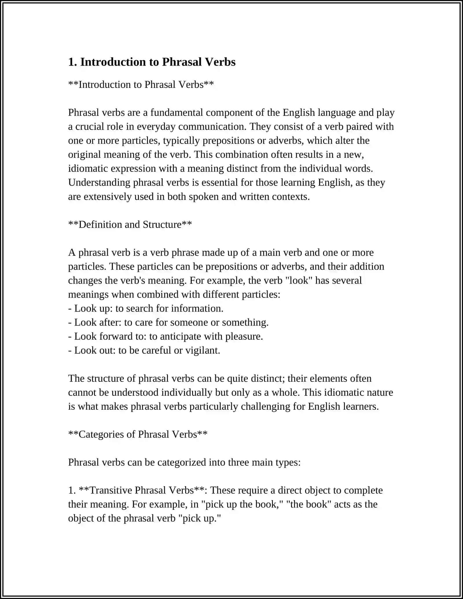 Introduction to Phrasal Verbs 3