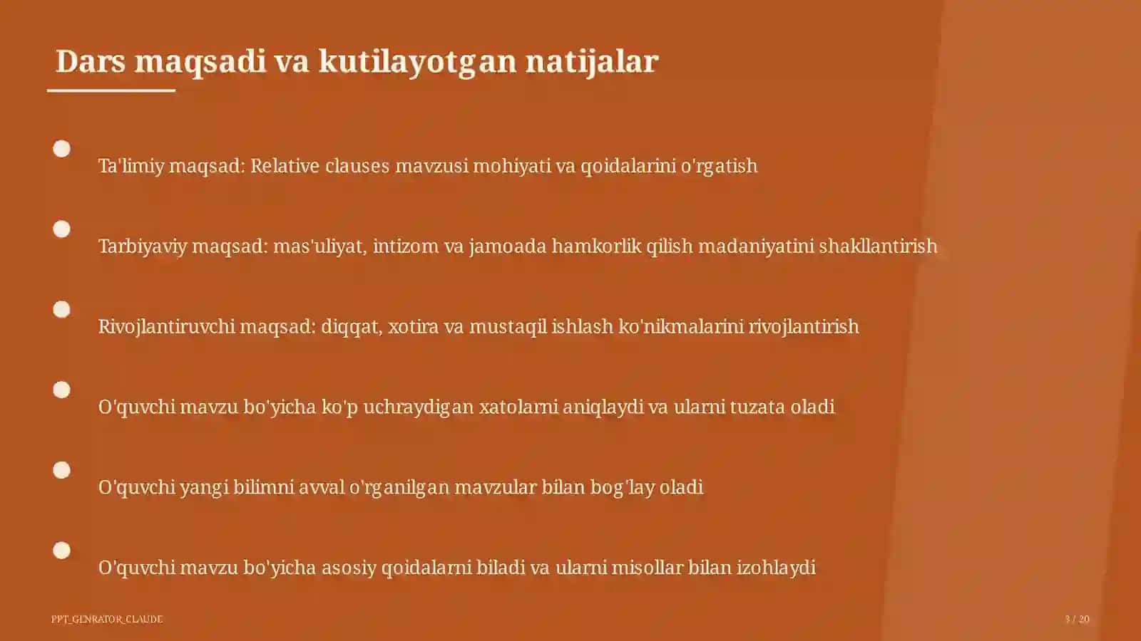 Relative clauses (10-sinf) 3