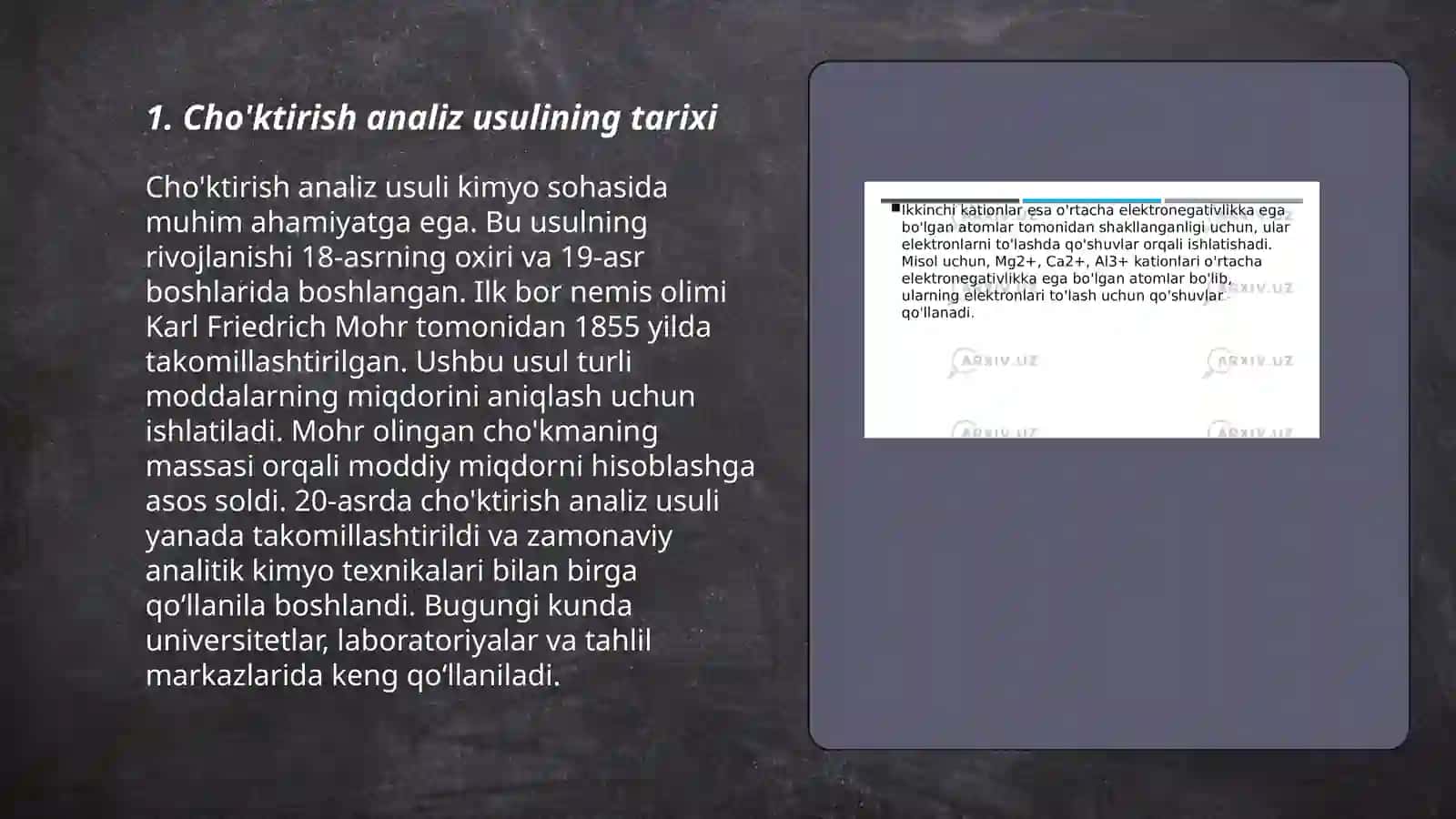 Cho'ktirish analiz usuli 3