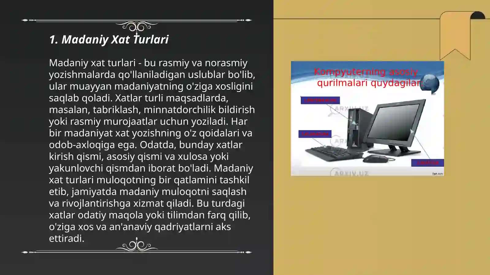 Madaniy Xat Turlari 3