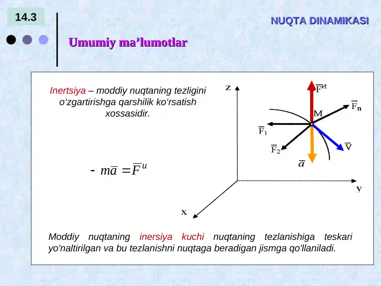 Nuqta dinamikasi 3