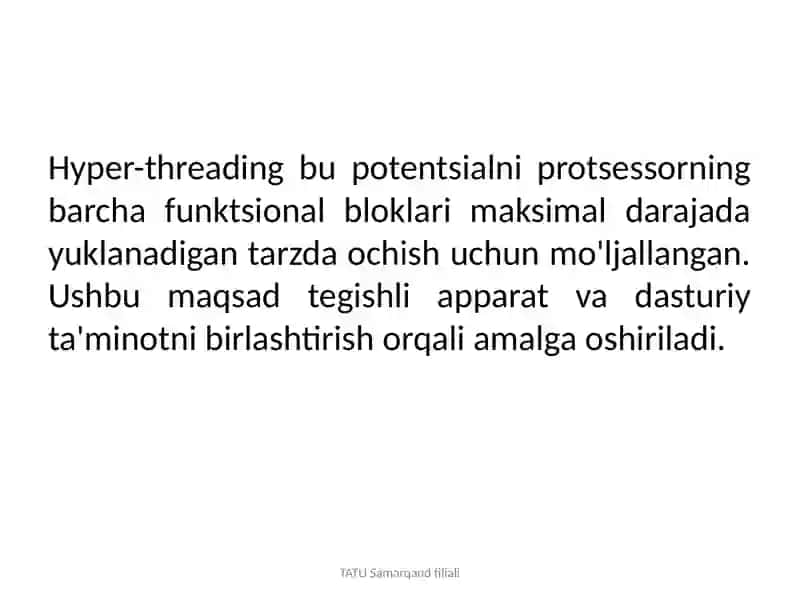 Hyper-threading texnologiyasi 3