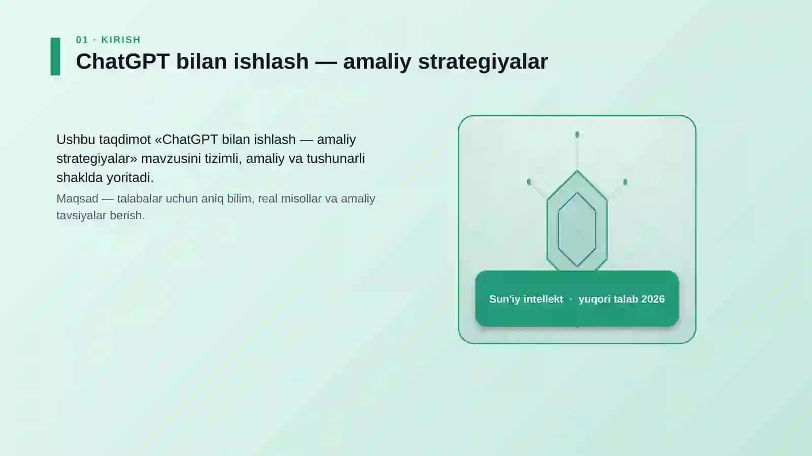 ChatGPT bilan ishlash — amaliy strategiyalar 3