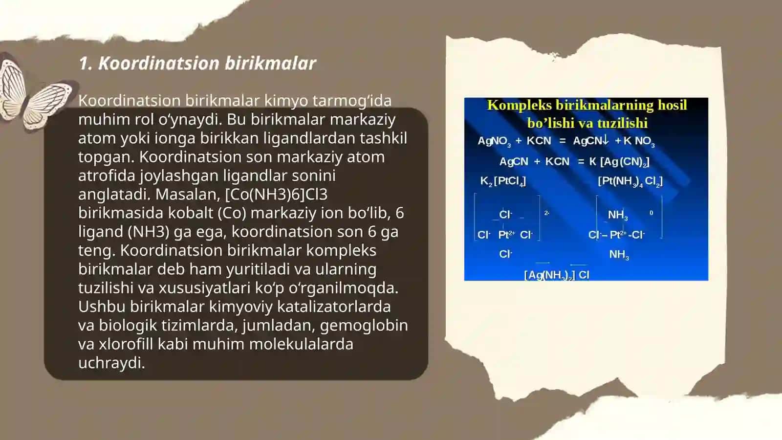 Koordinatsion birikmalar 3