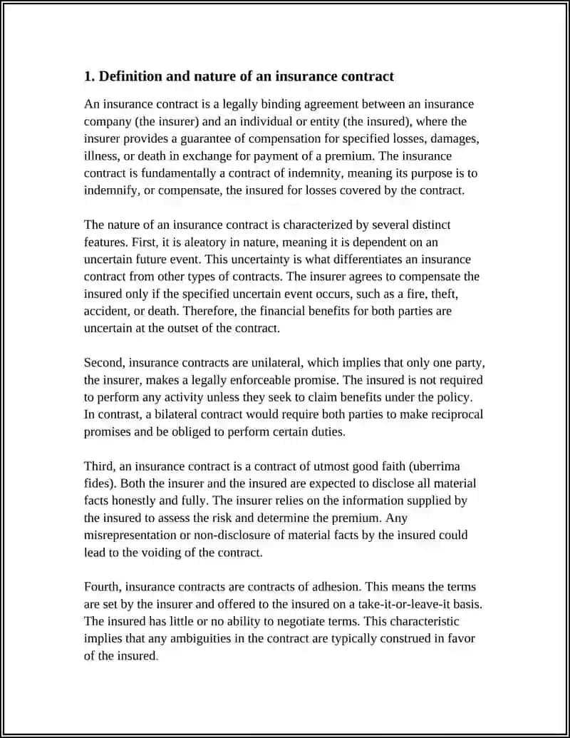 INSURANCE CONTRACT 3