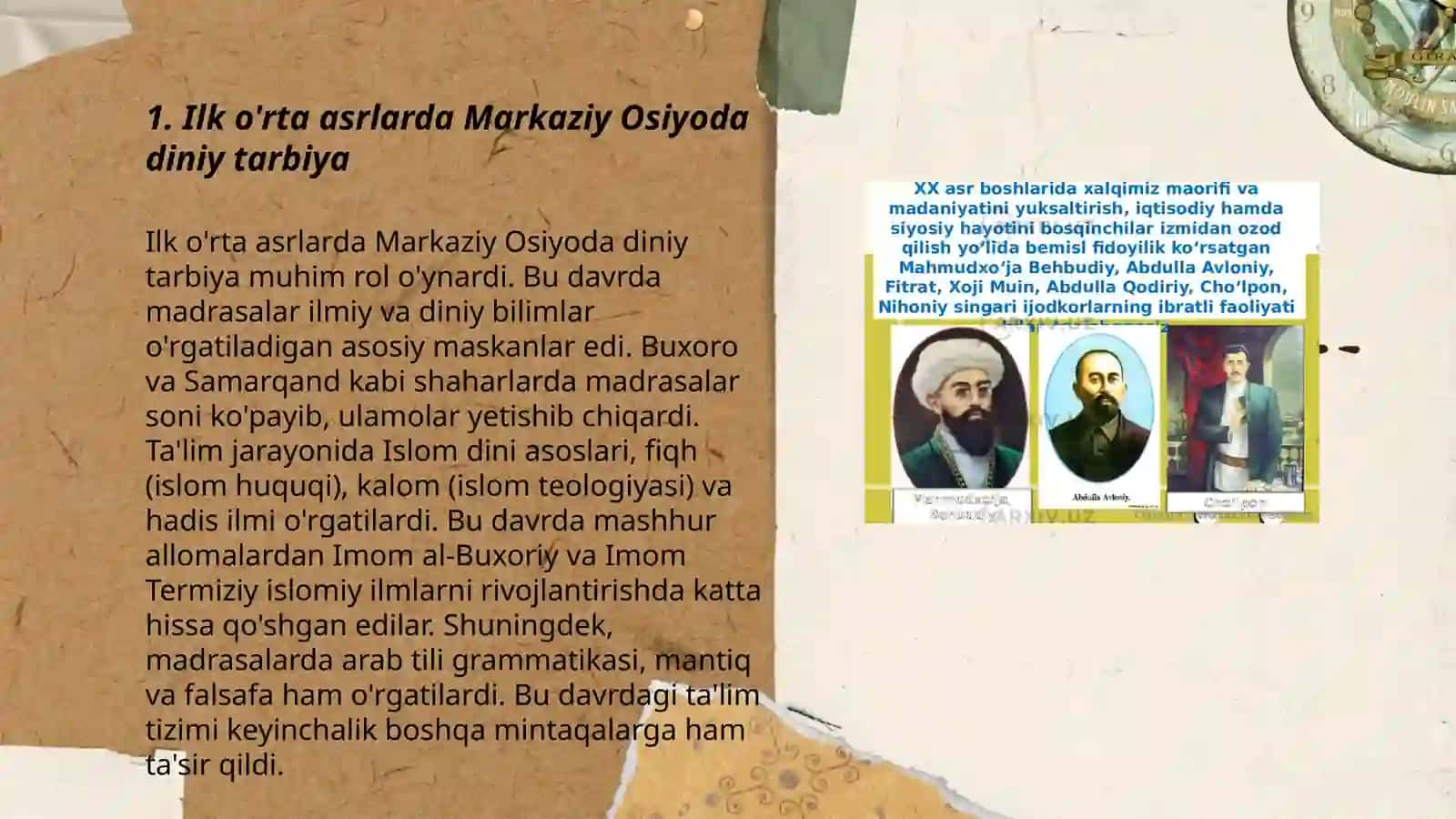 Ilk Oʻrta asrlarda markaziy Osiyoda manaviy tarbiya masalalari 3