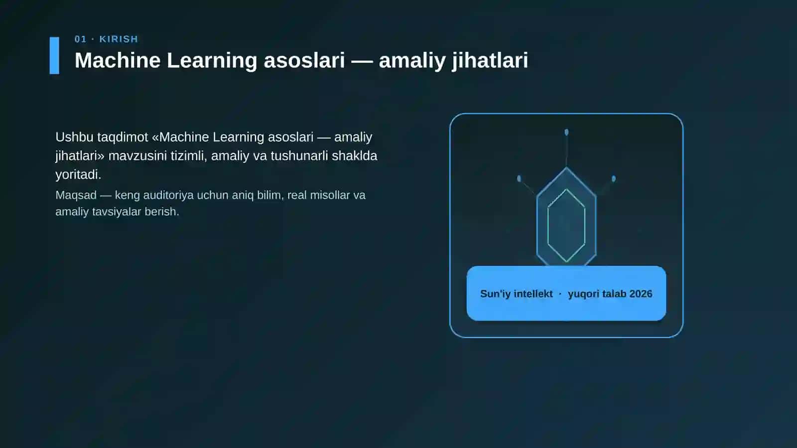 Machine Learning asoslari — amaliy jihatlari 3