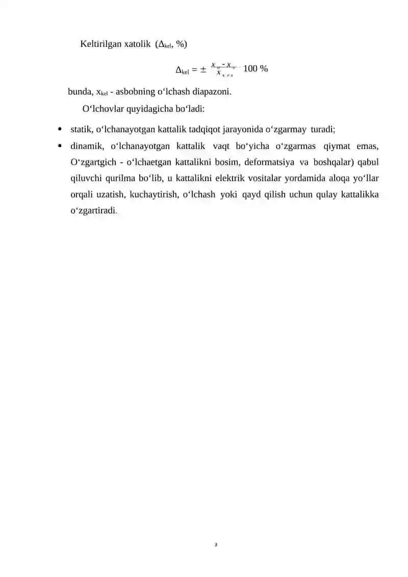 O‘lchash usullari va vositalari 3