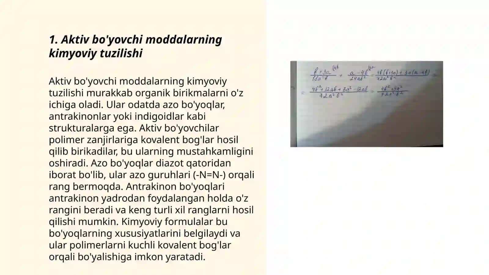 Aktiv bo‘yovchi moddalar bilan bo‘yash 3