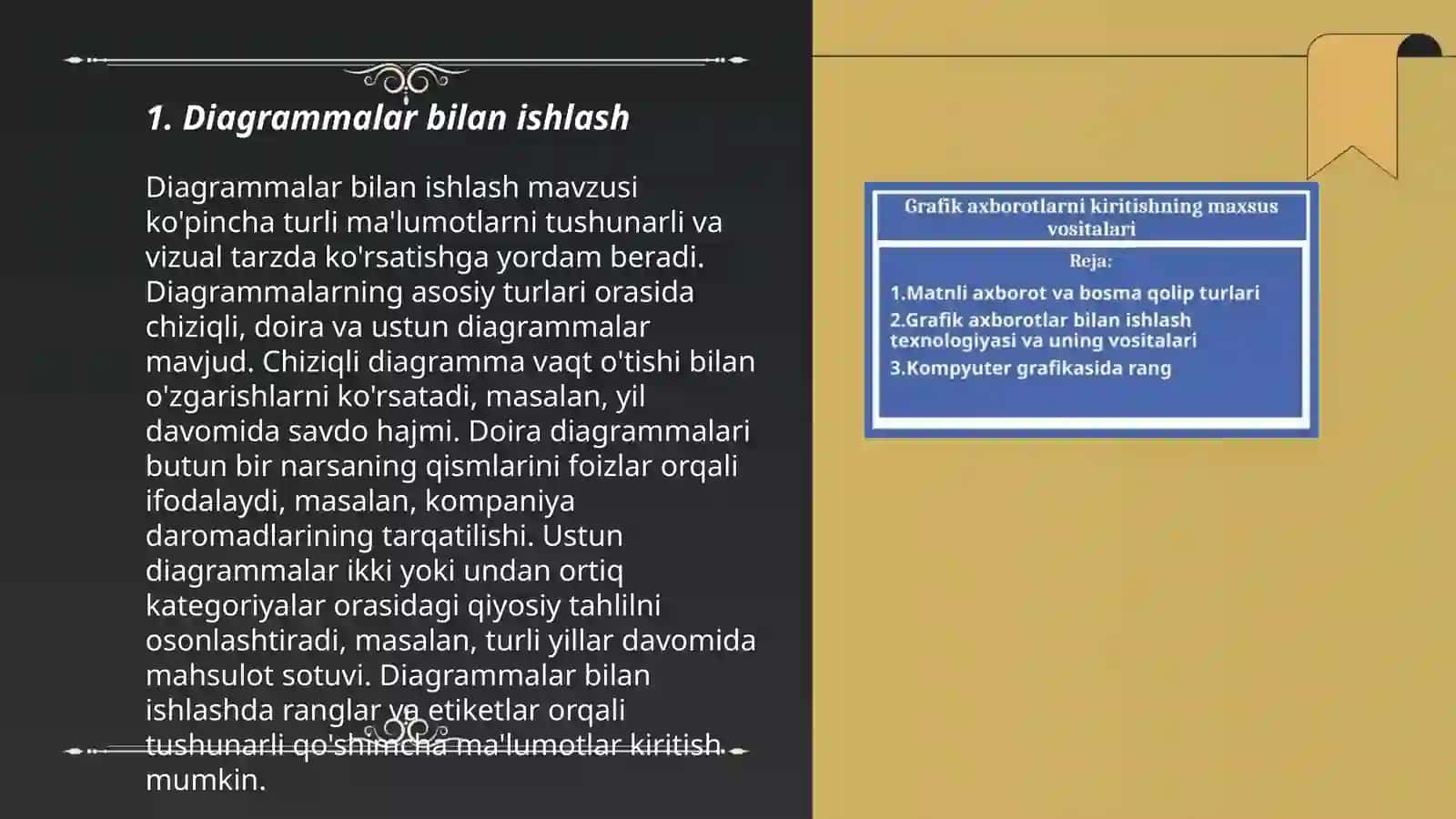Diagrammalar bilan ishlash 3