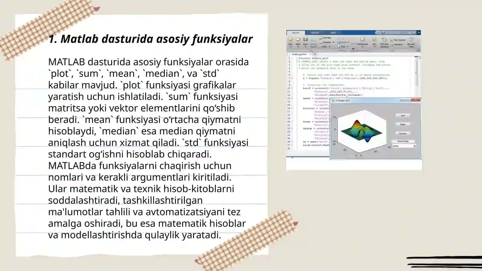 Matlab dasturi haqida 3