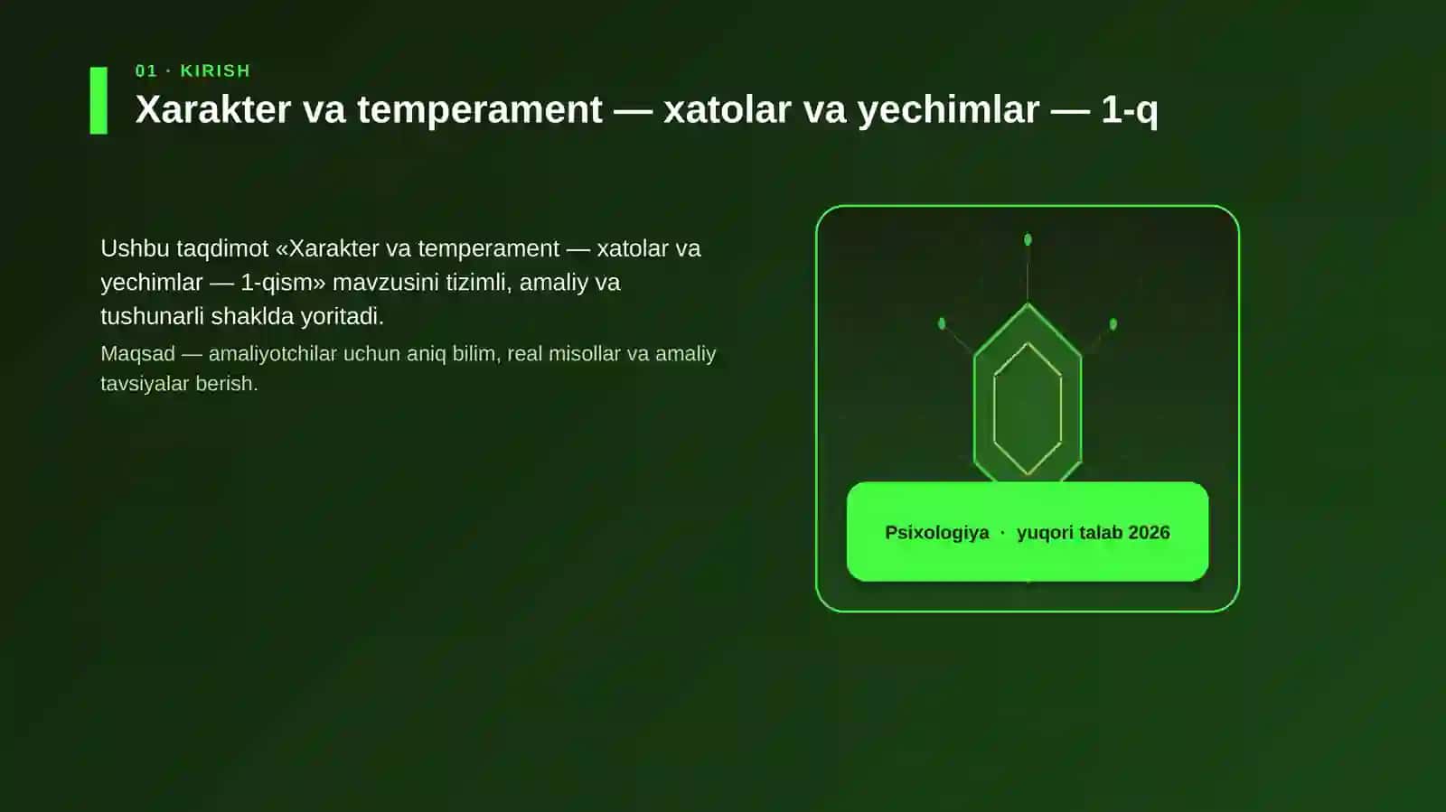 Xarakter va temperament — xatolar va yechimlar — 1-qism 3