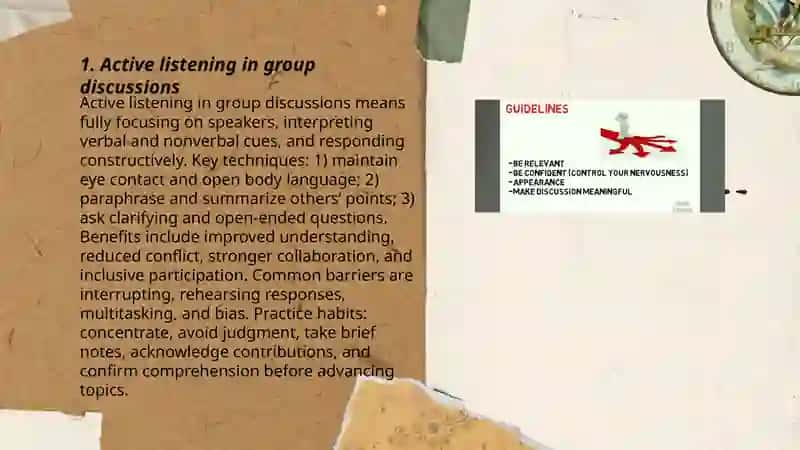 Active listening in group discussions 3