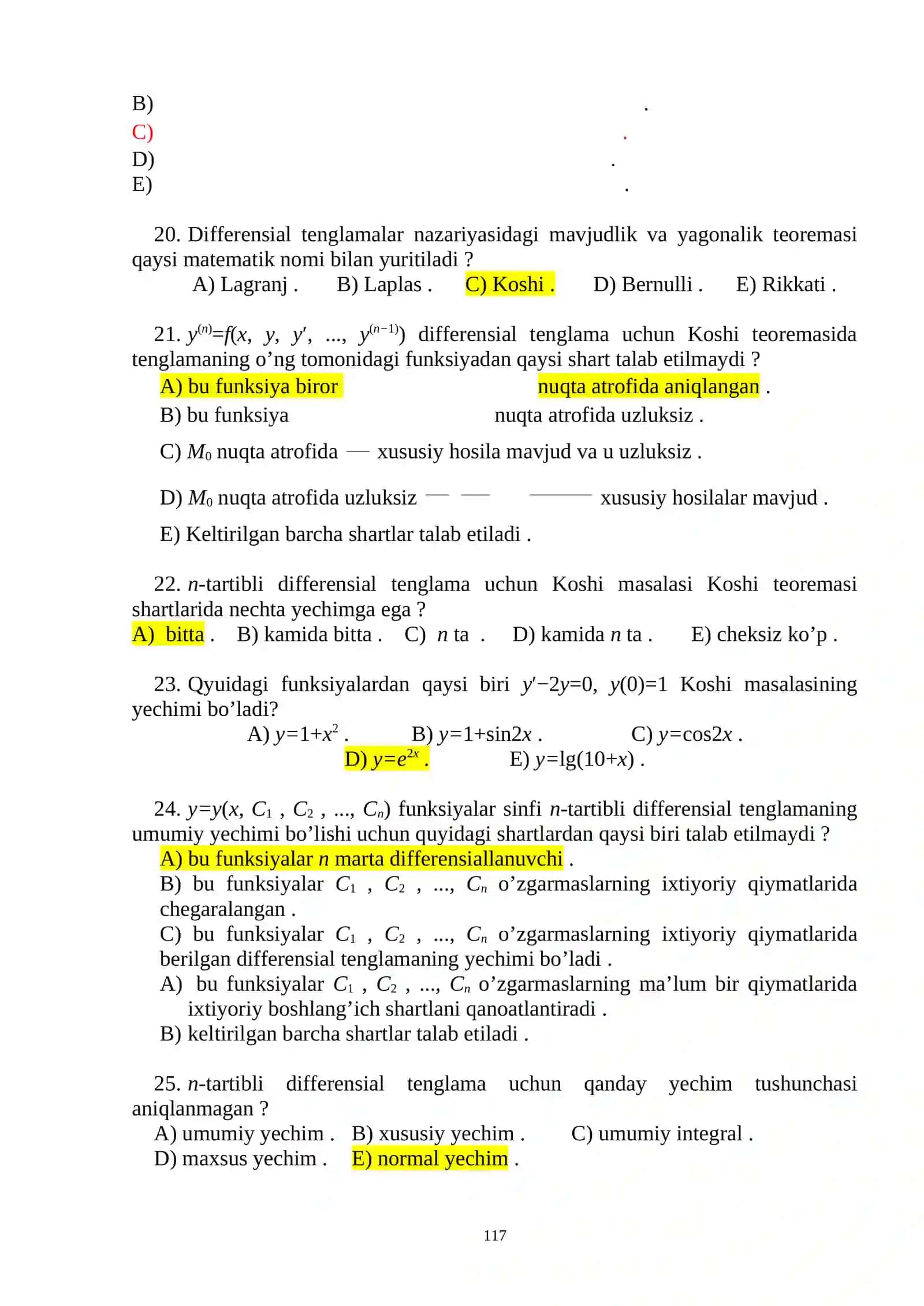 XIV BOB. DIFFERENSIAL TENGLAMALAR 3