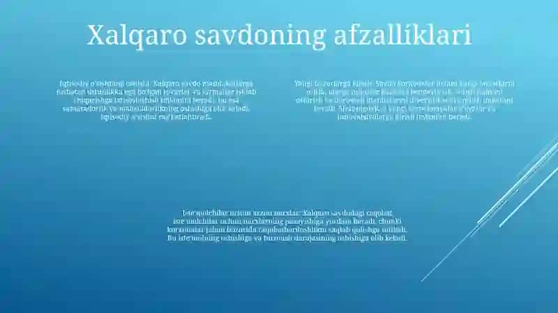 Xalqaro Savdo 3