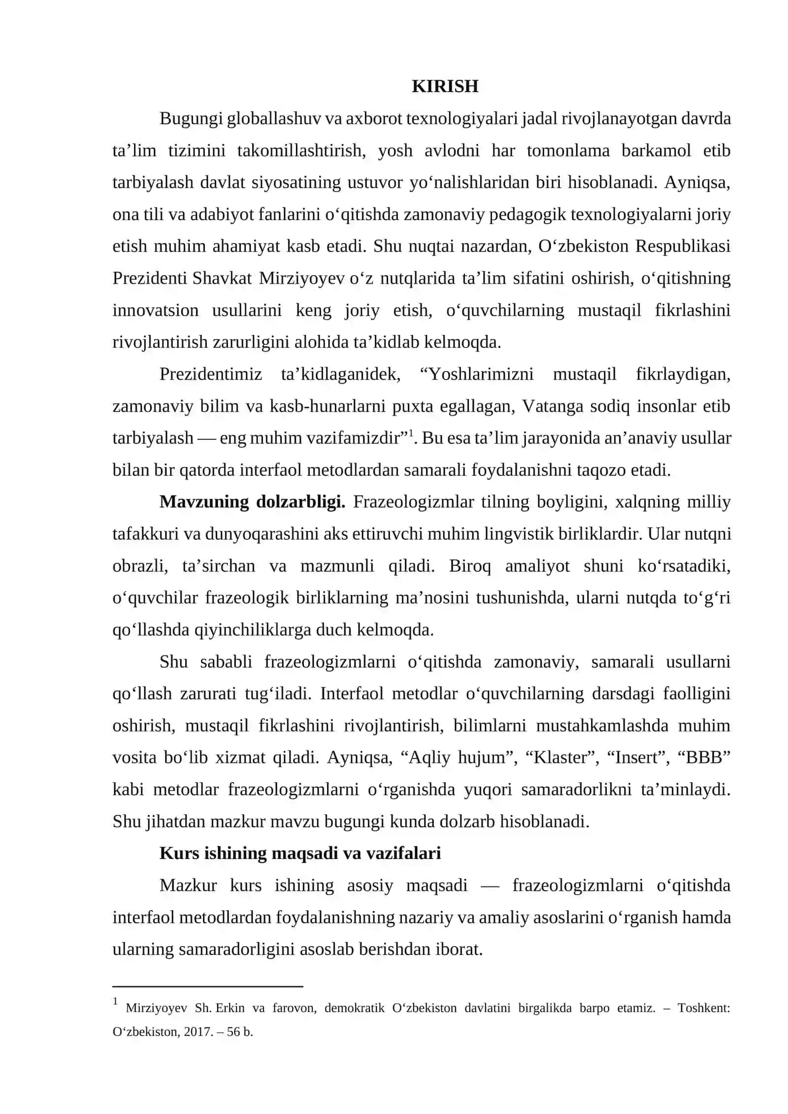 "Frazeologizmlarni o‘qitishda interfaol metodlardan foydalanish" 3