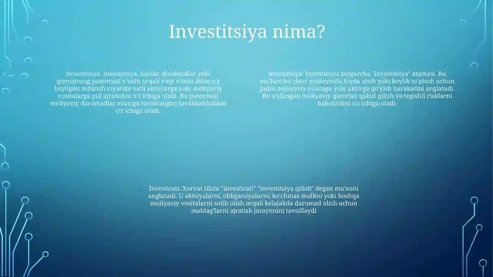 Investitsiya 3