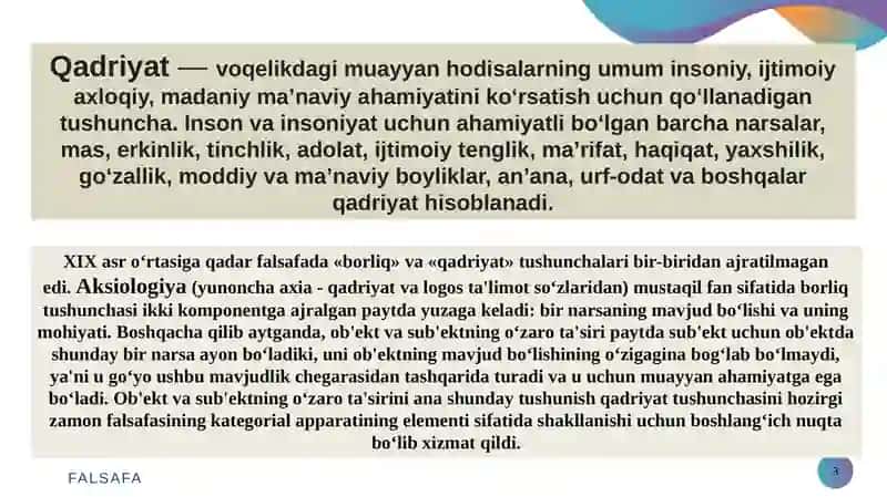 QADRIYATLAR FALSAFASI 3