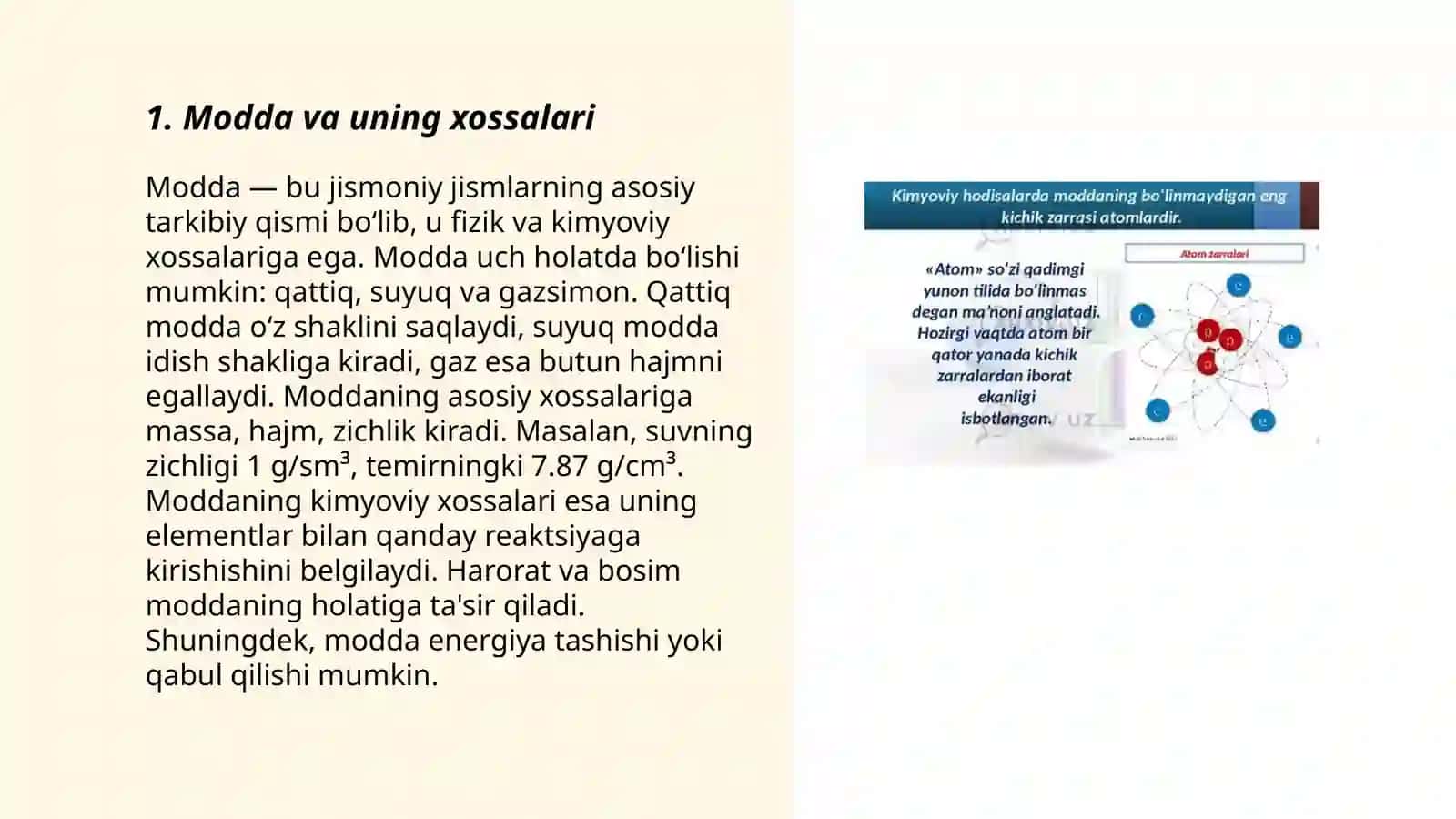 Dastlabki kimyoviy tushunchalar 3