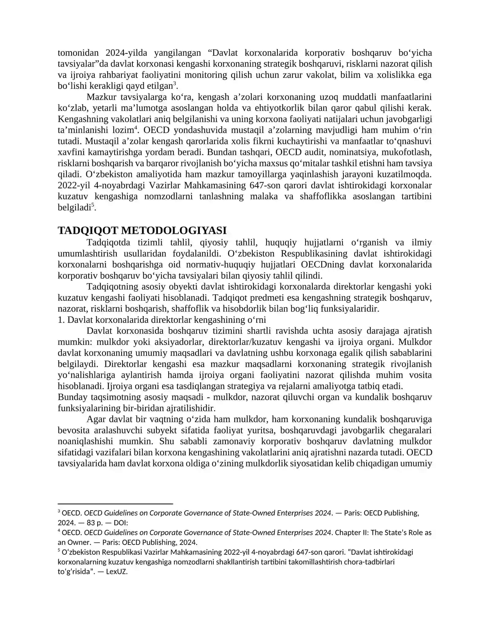 Davlat korxonalarida direktorlar kengashi faoliyati 3