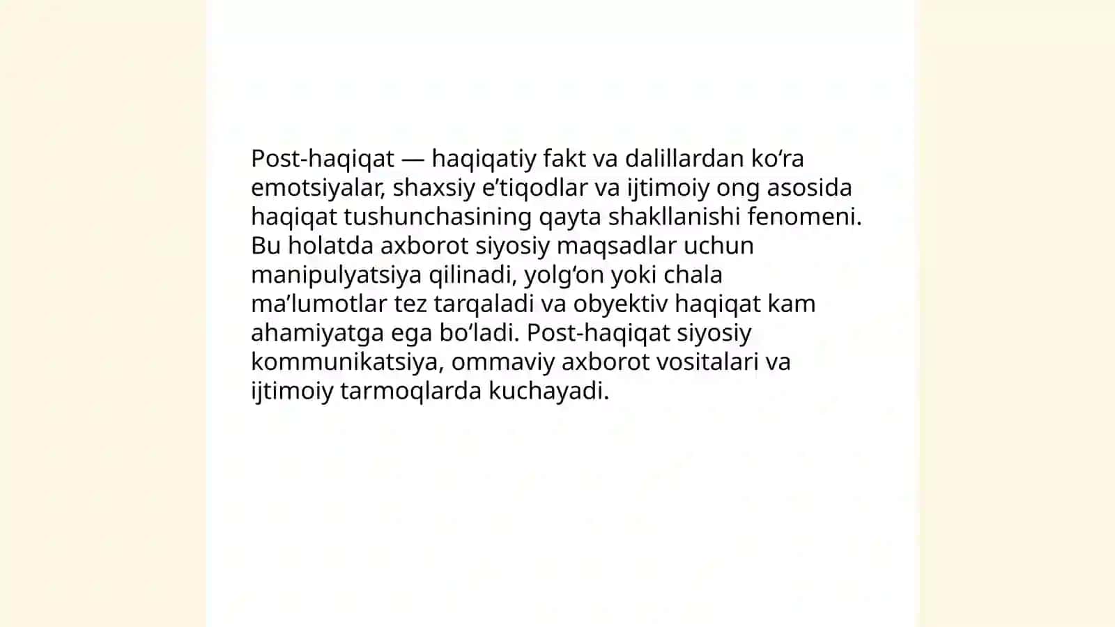 Post-haqiqat nima? 3