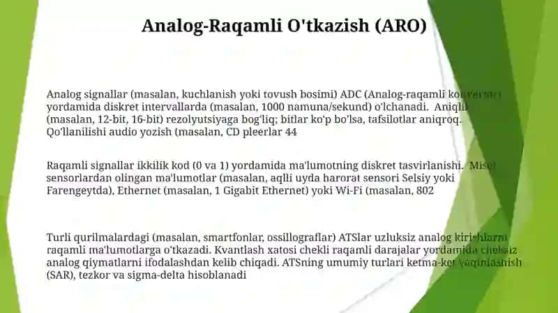 Arulog va raqamli signallar 3