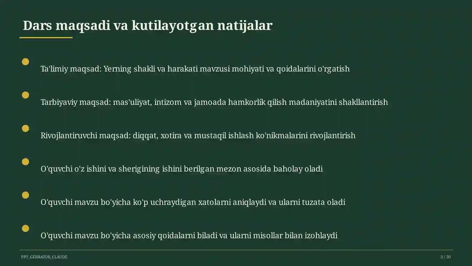 Yerning shakli va harakati (5-sinf) 3