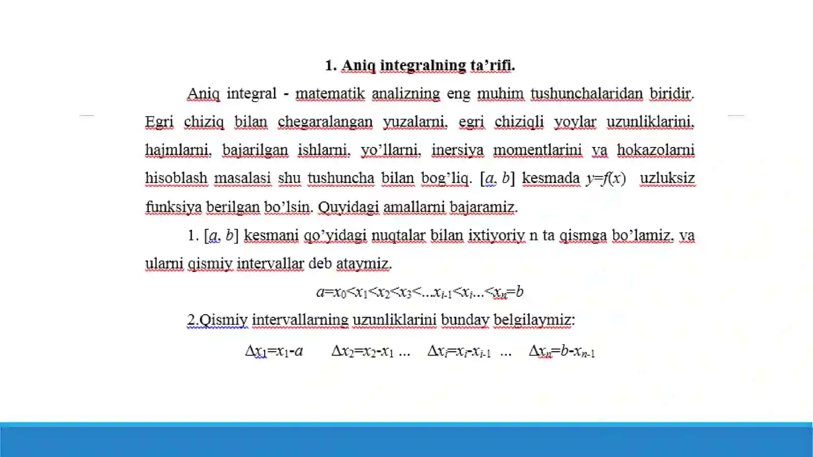 ANIY INTEGRAL VA UNING XOSALARI 3