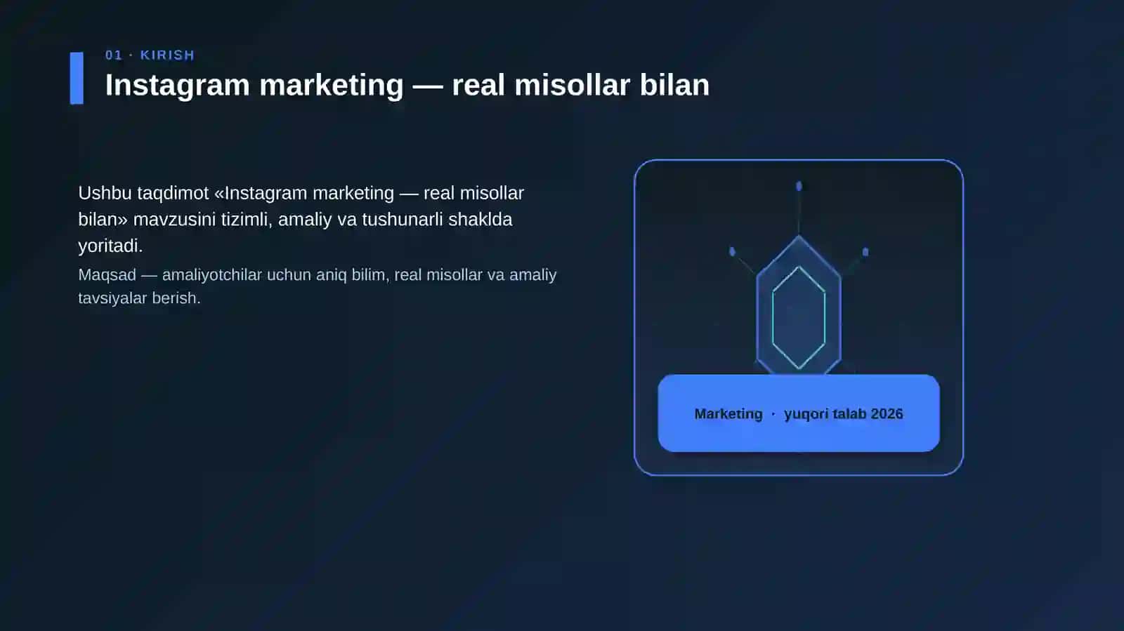 Instagram marketing — real misollar bilan 3