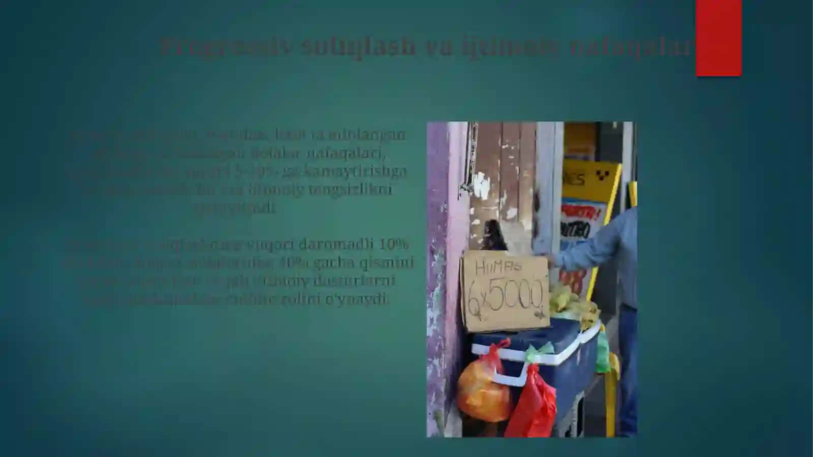Qashshoqlikni kamaytirish va daromadlarni qayta taqsimlash siyosat 3