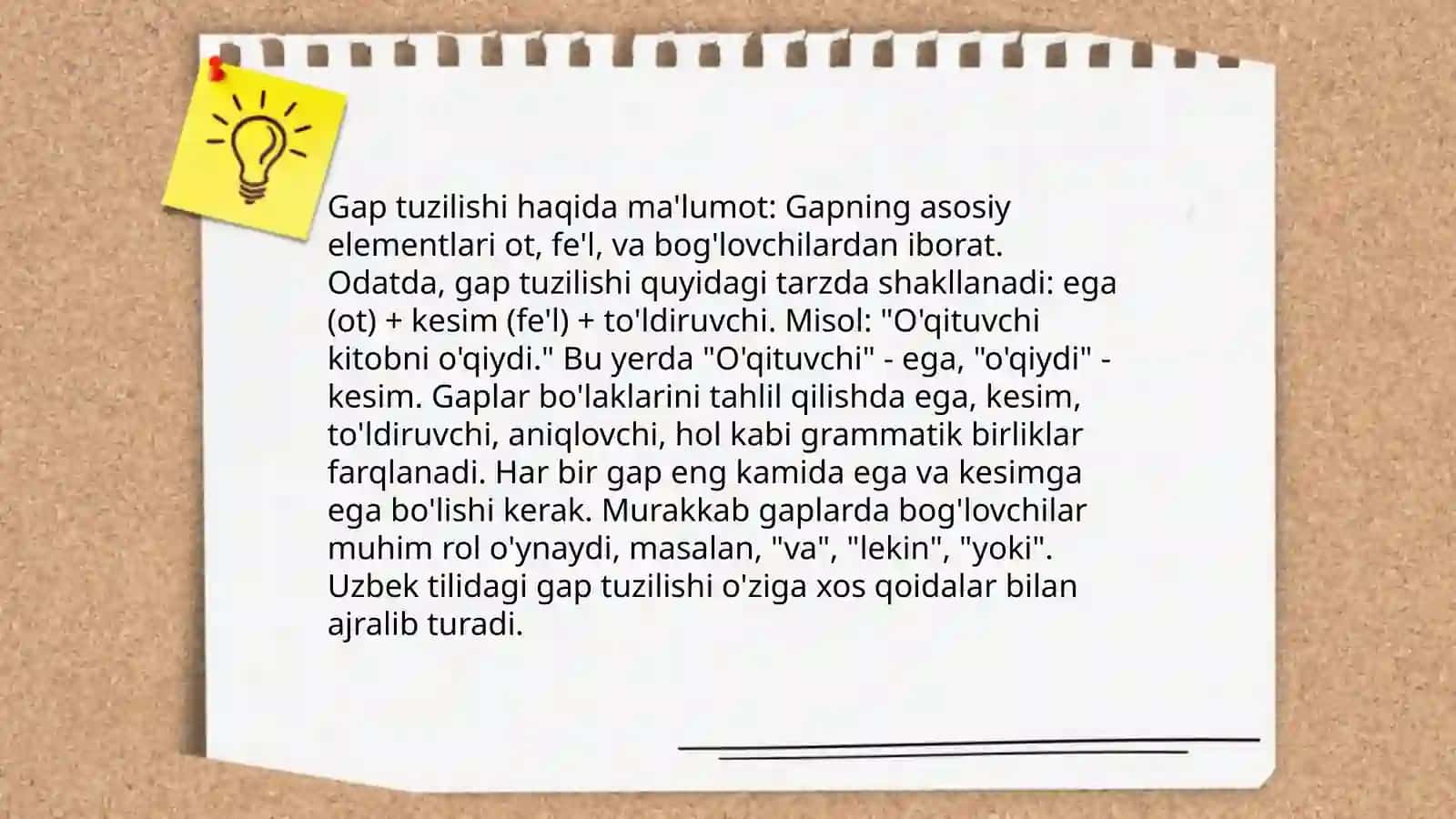 Gap tuzilishi 3