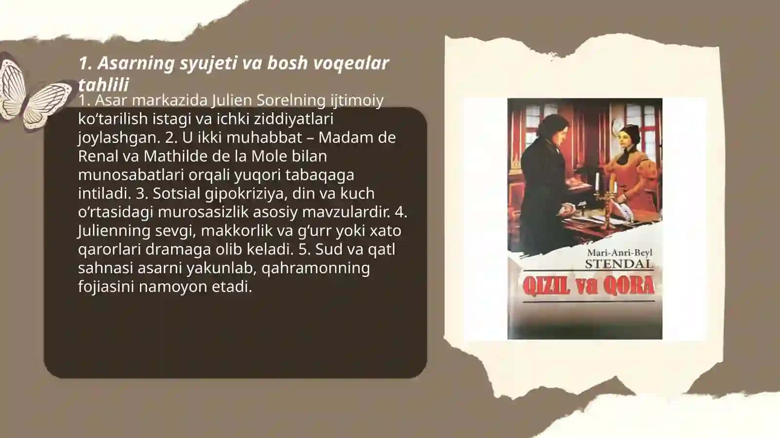 Qizil va qora asari 3