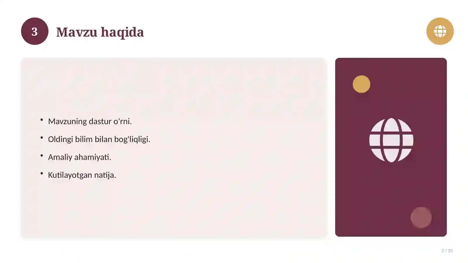 Chizmachilik fanidan 7-sinf: ochiq dars ishlanmasi 3