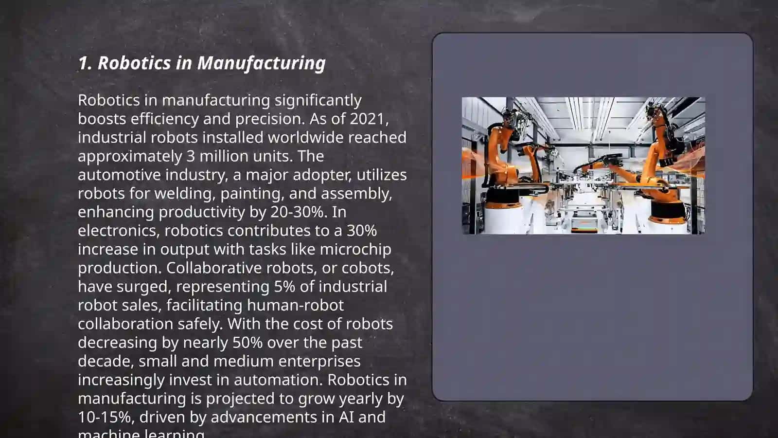 Automation of production 3