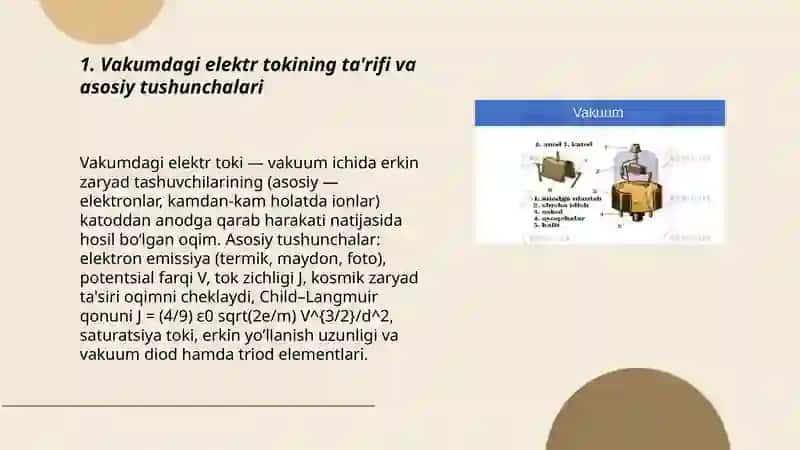 Vakumdagi elektr toki 3