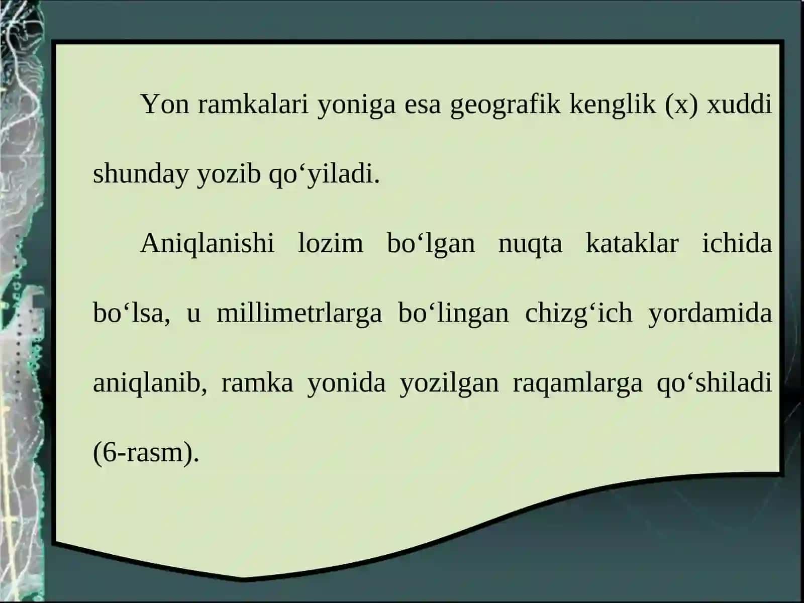 TOPOGRAFIK XARITALARDAN  FOYDALANISH 3