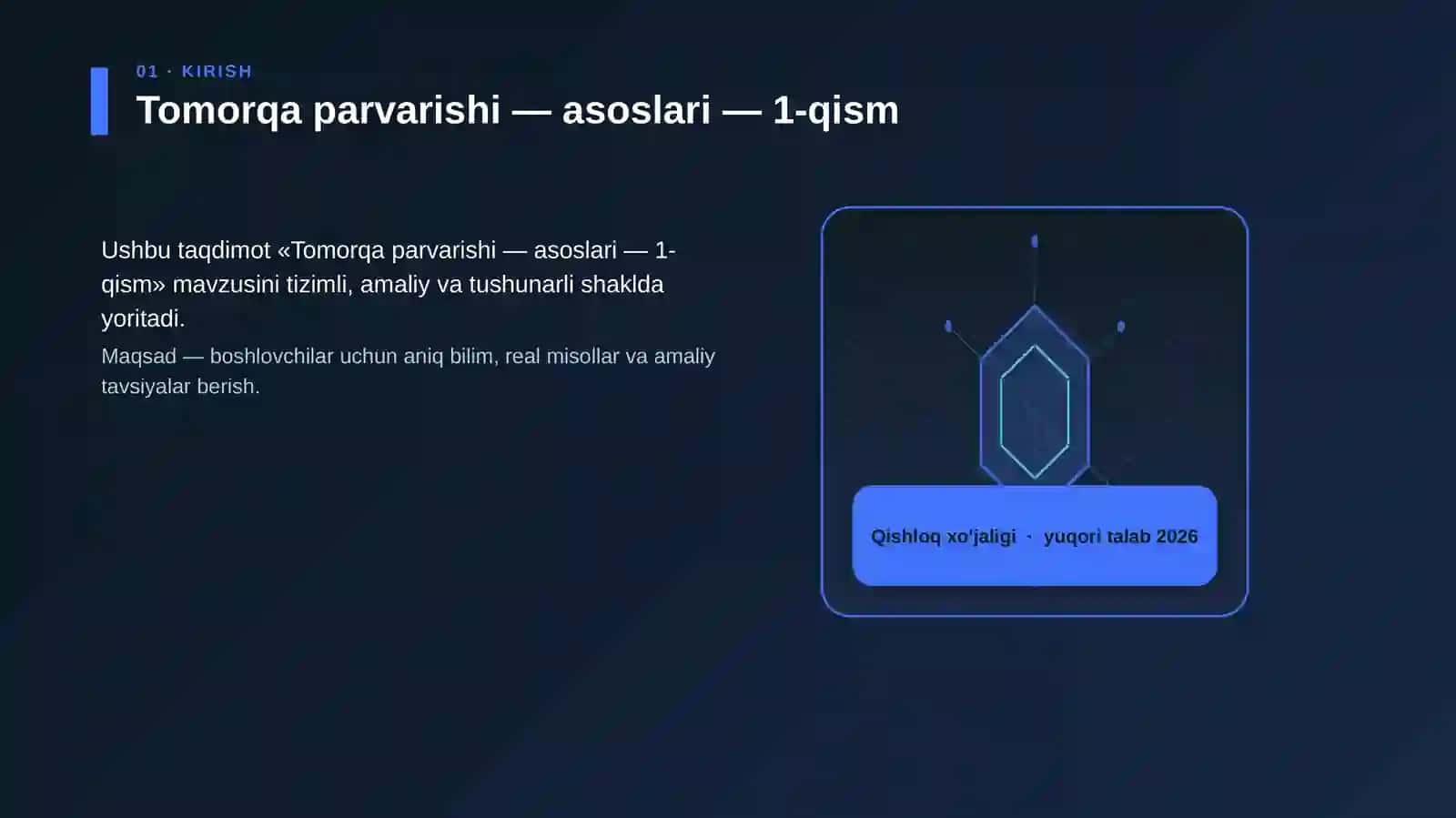 Tomorqa parvarishi — asoslari — 1-qism 3