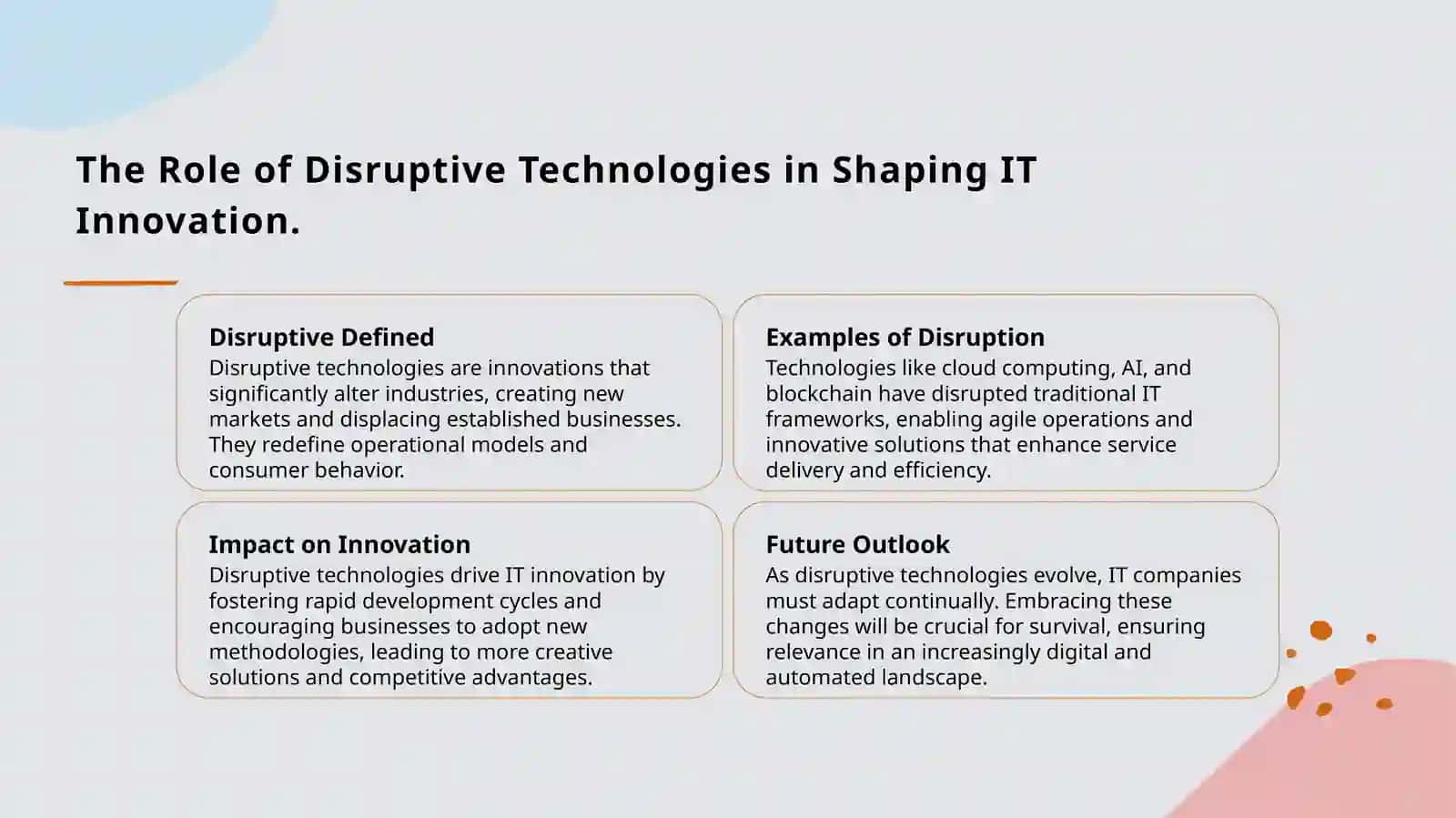 Disruptive Technologies in IT Companies 3