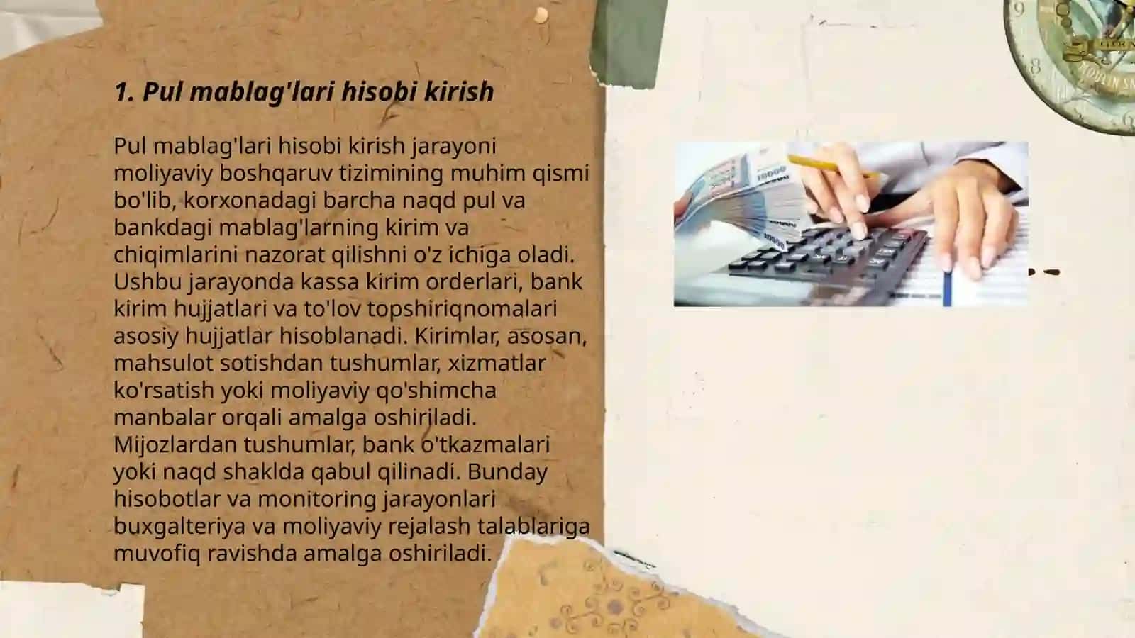 Pul mablag'lari hisobi 3