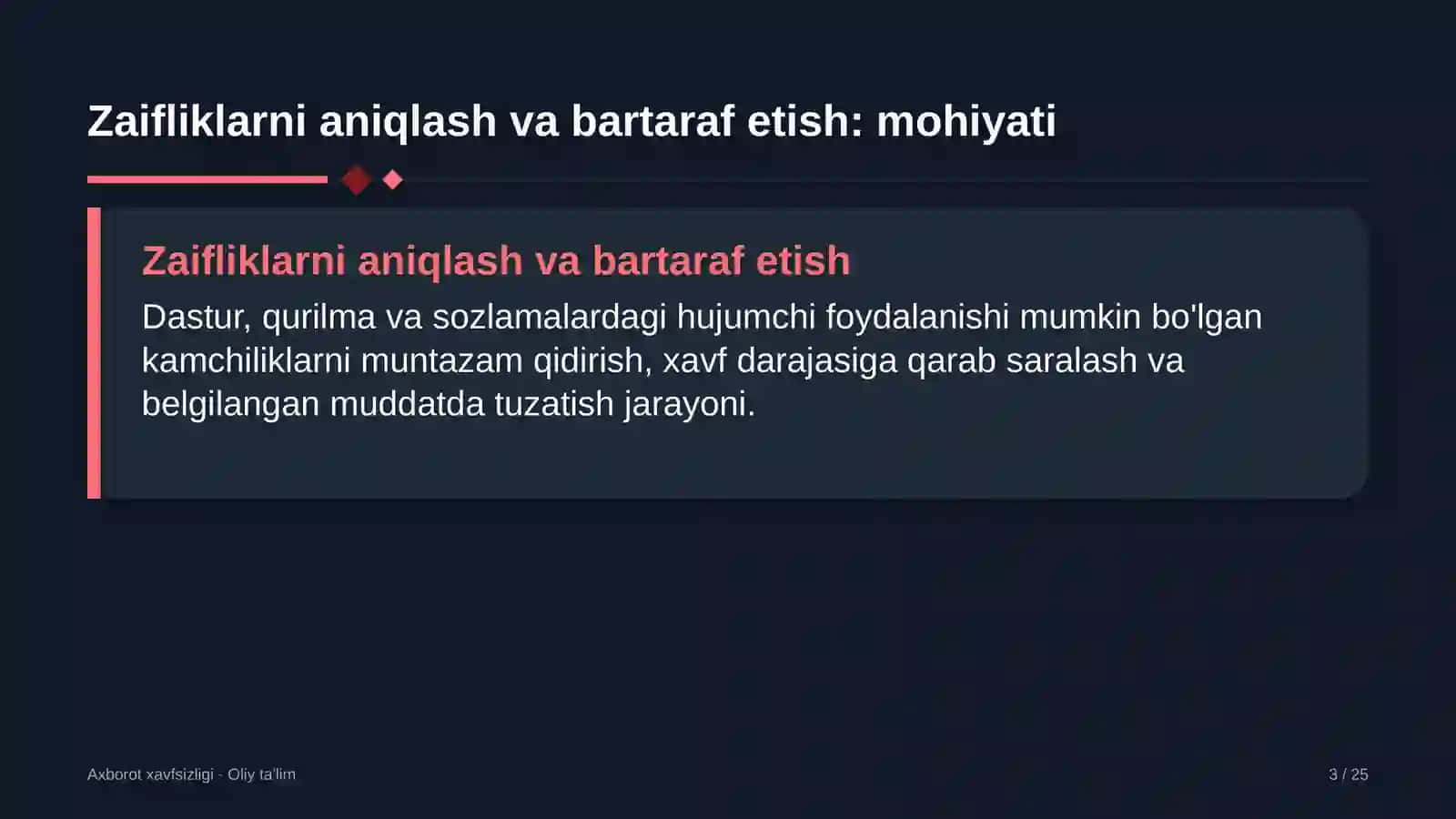 [Hakamlik sudlarida zaifliklarni aniqlash va bartaraf etish] 3