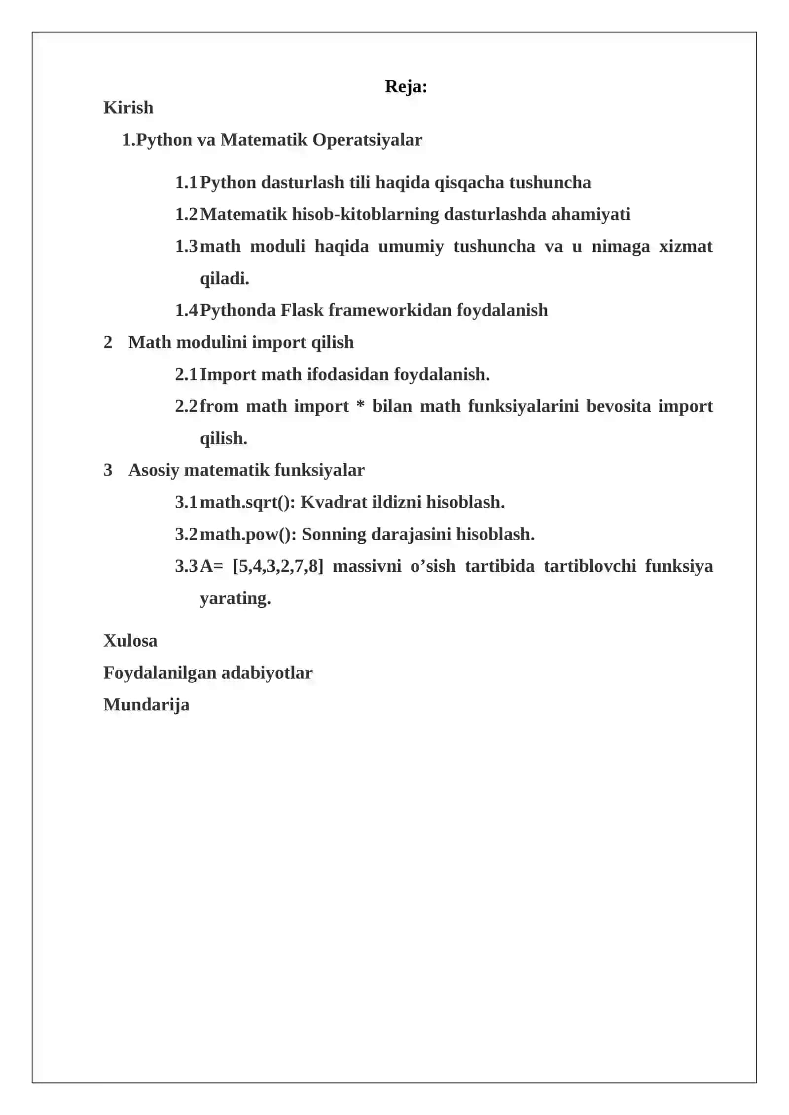 Dasturlash asoslari 3